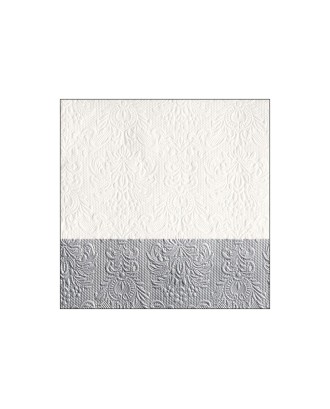 Servetele de masa, 15 buc, 25x25 cm, Elegance Dip Silver - AMBIENTE